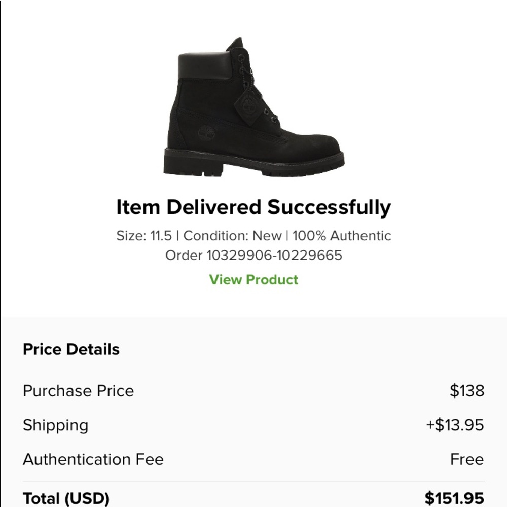 Black 6 inch Timberland Boots
